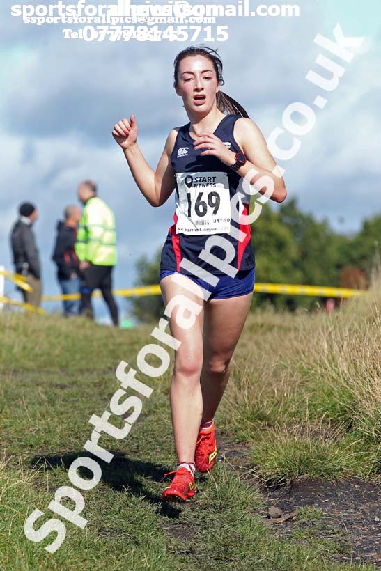 Womens under-17s  and under-20s 2019 Start Fitness Harrier league, Wrekenton, Gateshead. Photo: David T. Hewitson/Sports for All Pics